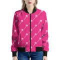 Pink Sweet Lollipop Pattern Print Women's Bomber Jacket