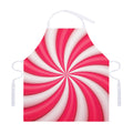 Pink Swirl Candy Print Adjustable Apron
