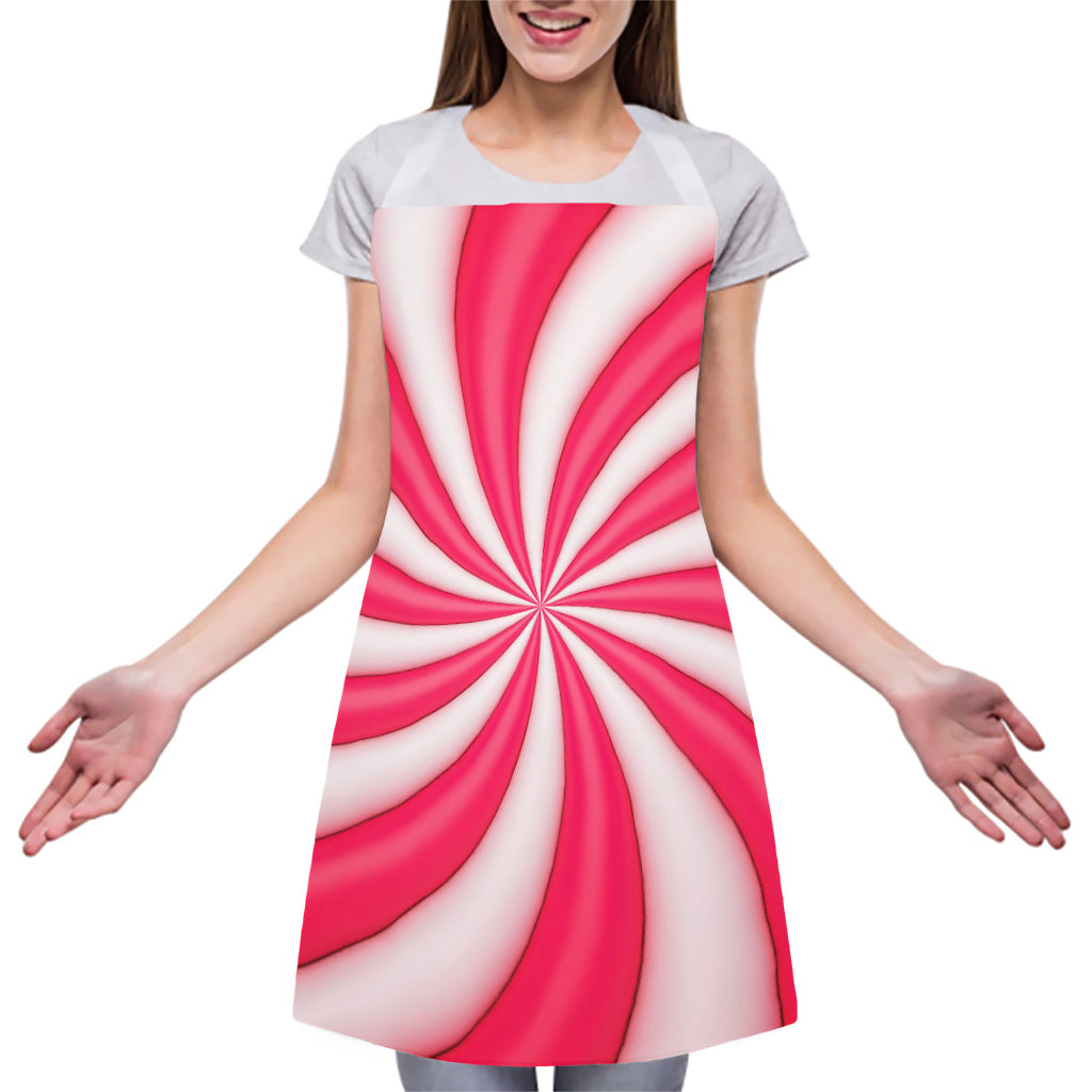 Pink Swirl Candy Print Adjustable Apron