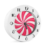 Pink Swirl Candy Print Alarm Clock