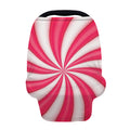 Pink Swirl Candy Print Baby Seat Cover