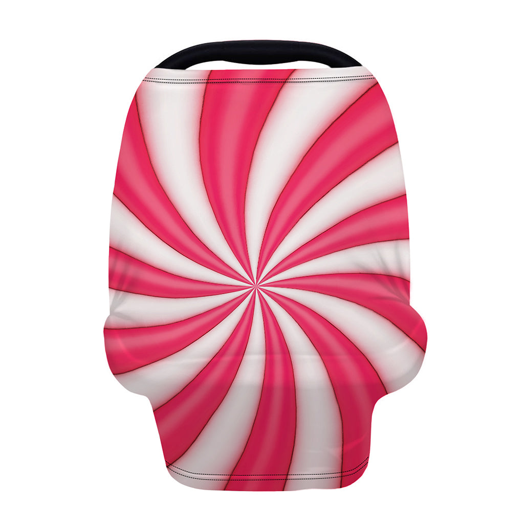 Pink Swirl Candy Print Baby Seat Cover