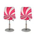Pink Swirl Candy Print Bar Stool Covers