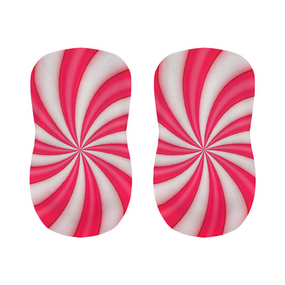 Pink Swirl Candy Print Bar Stool Covers