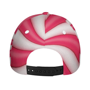 Pink Swirl Candy Print Baseball Cap