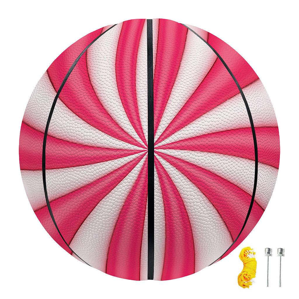Pink Swirl Candy Print Basketball