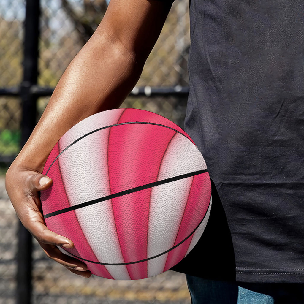 Pink Swirl Candy Print Basketball