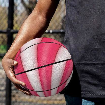 Pink Swirl Candy Print Basketball