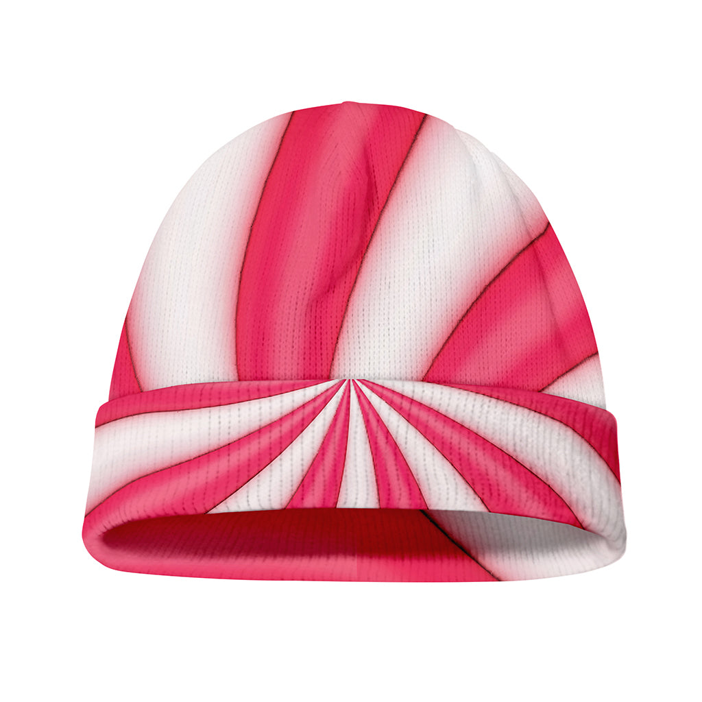 Pink Swirl Candy Print Beanie