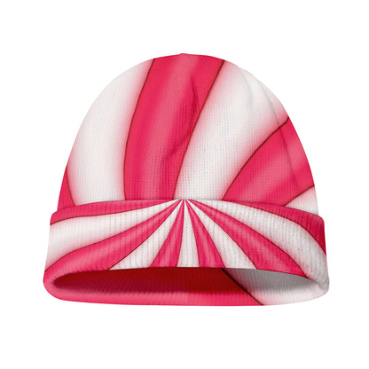 Pink Swirl Candy Print Beanie