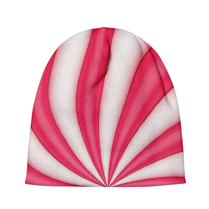 Pink Swirl Candy Print Beanie
