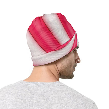 Pink Swirl Candy Print Beanie