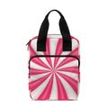 Pink Swirl Candy Print Bible Tote Bag