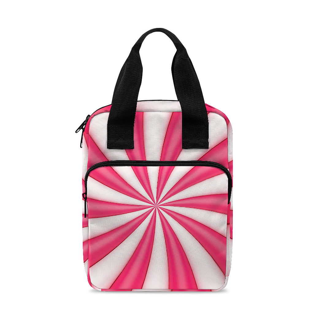 Pink Swirl Candy Print Bible Tote Bag