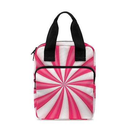 Pink Swirl Candy Print Bible Tote Bag
