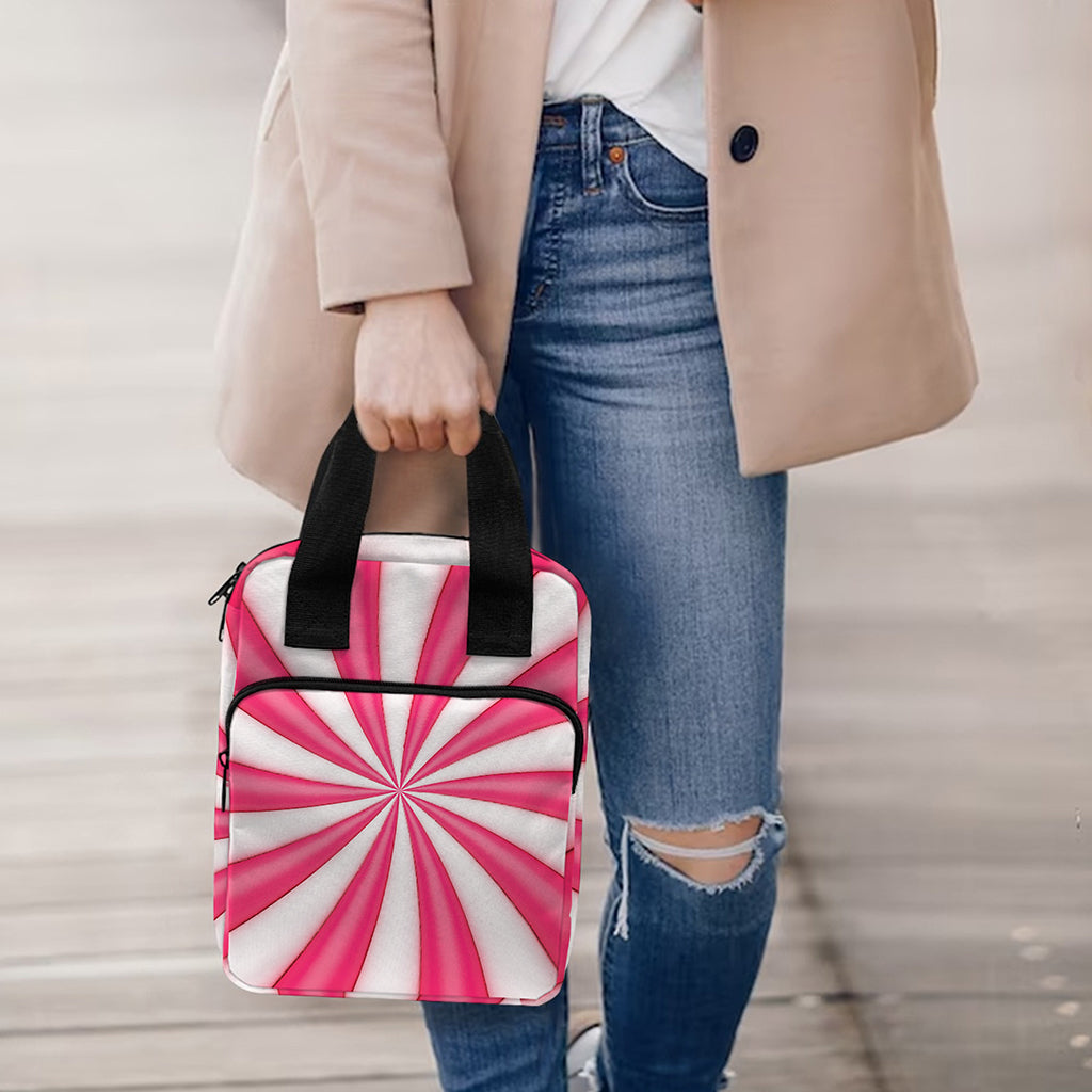 Pink Swirl Candy Print Bible Tote Bag