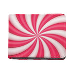 Pink Swirl Candy Print Bifold Wallet
