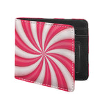 Pink Swirl Candy Print Bifold Wallet