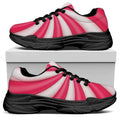 Pink Swirl Candy Print Black Chunky Shoes
