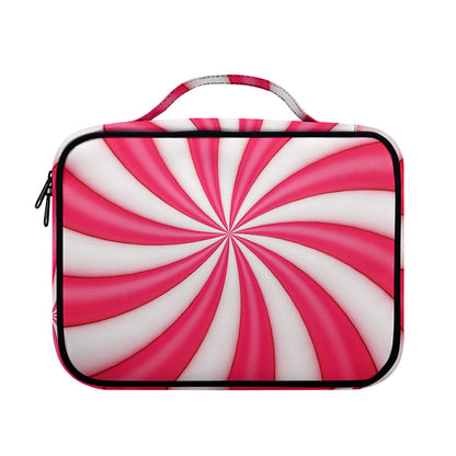 Pink Swirl Candy Print Briefcase Bible Bag