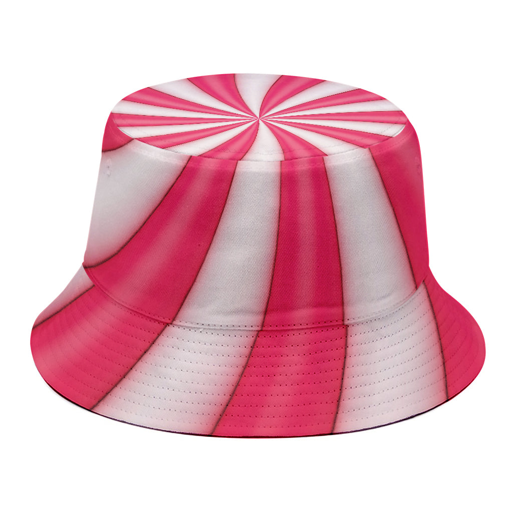 Pink Swirl Candy Print Bucket Hat