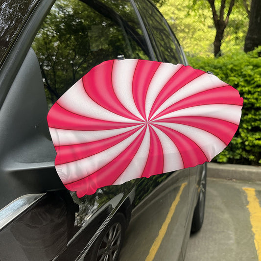 Pink Swirl Candy Print Car Side Mirror Covers