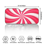 Pink Swirl Candy Print Car Windshield Sun Shade