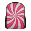 Pink Swirl Candy Print Casual Backpack