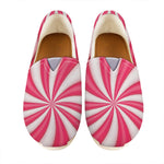 Pink Swirl Candy Print Casual Shoes