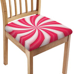 Pink Swirl Candy Print Chair Cushion Cover