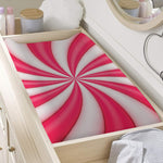 Pink Swirl Candy Print Changing Pad Cover
