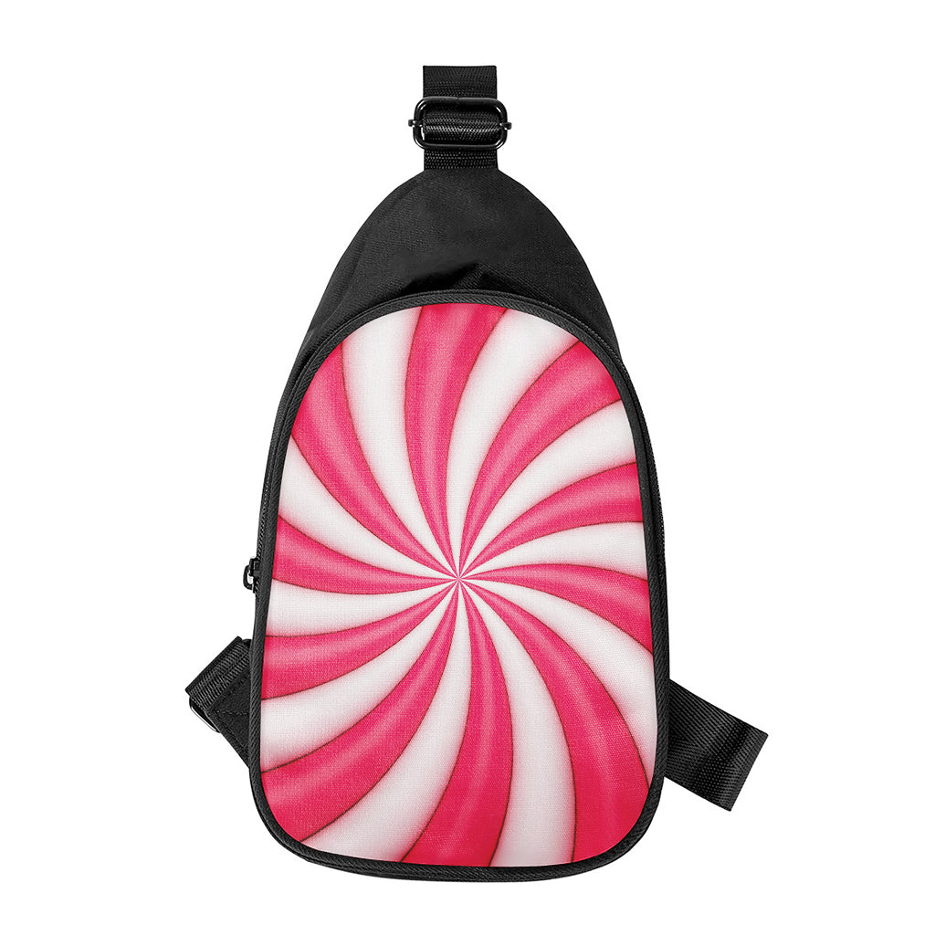 Pink Swirl Candy Print Chest Bag