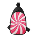 Pink Swirl Candy Print Sling Bag