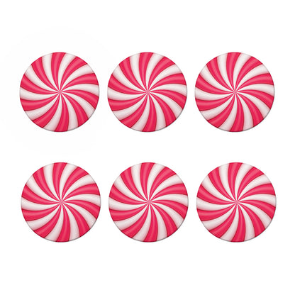 Pink Swirl Candy Print Coaster Set