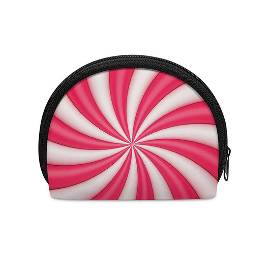 Pink Swirl Candy Print Coin Purse