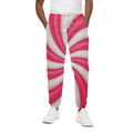 Pink Swirl Candy Print Cotton Sweatpants