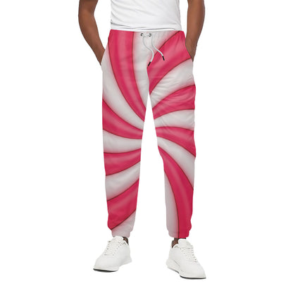 Pink Swirl Candy Print Cotton Pants