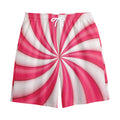 Pink Swirl Candy Print Cotton Shorts