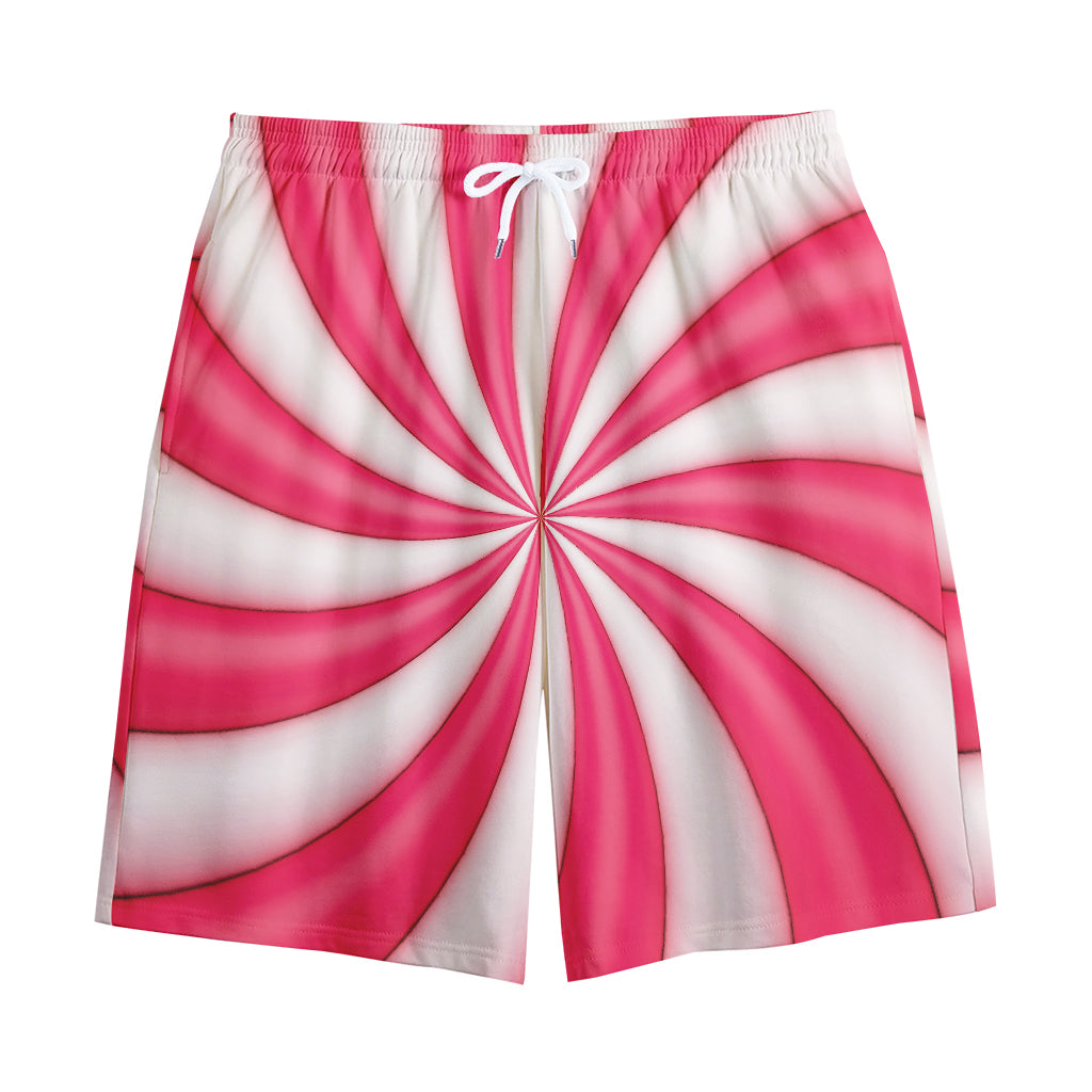 Pink Swirl Candy Print Cotton Shorts