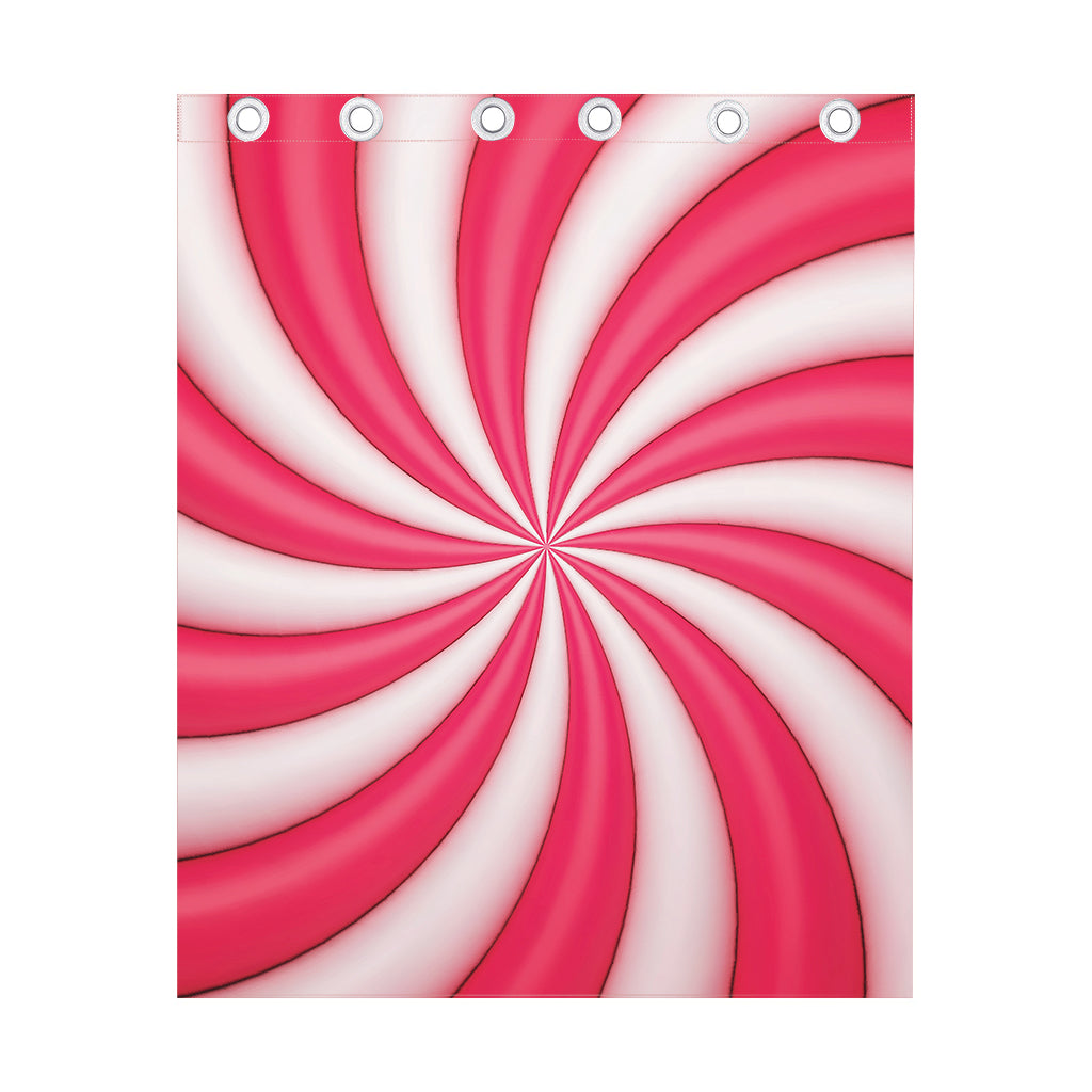 Pink Swirl Candy Print Curtain