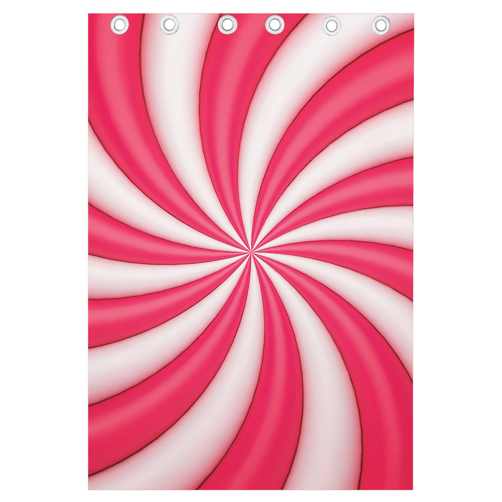 Pink Swirl Candy Print Curtain