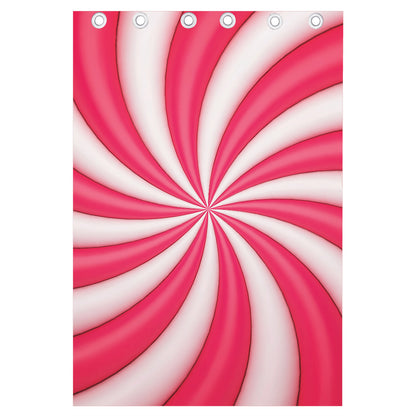Pink Swirl Candy Print Curtain