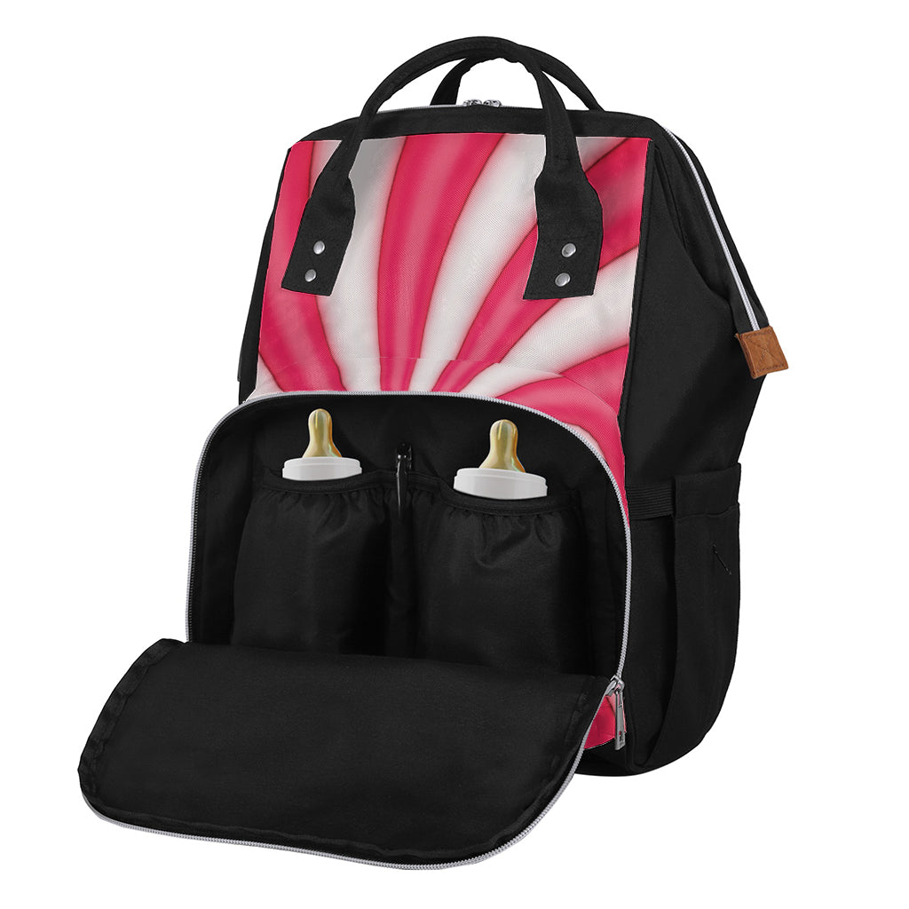 Pink Swirl Candy Print Diaper Bag