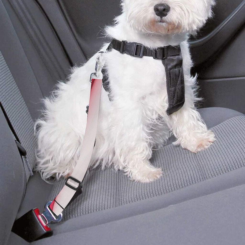 Pink Swirl Candy Print Dog Seat Belt