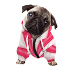 Pink Swirl Candy Print Dog Zip Up Hoodie