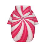 Pink Swirl Candy Print Dog Zip Up Hoodie