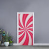 Pink Swirl Candy Print Door Sticker