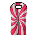Pink Swirl Candy Print Double Neoprene Wine Tote