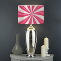 Pink Swirl Candy Print Drum Lamp Shade
