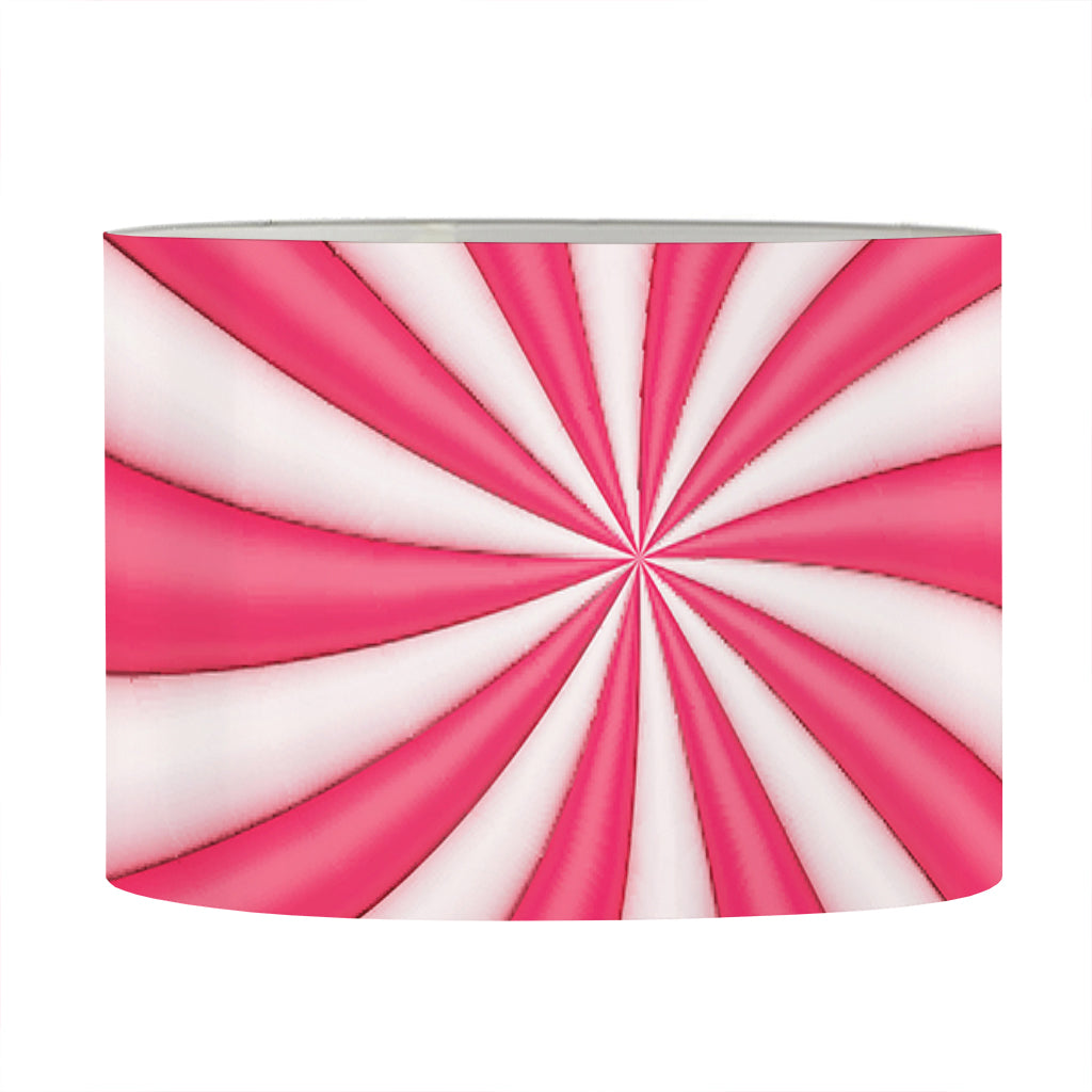 Pink Swirl Candy Print Drum Lamp Shade